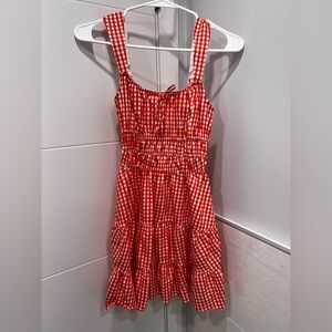 NWT Aritzia Sunday Best - Martine Red Gingham Dress XS